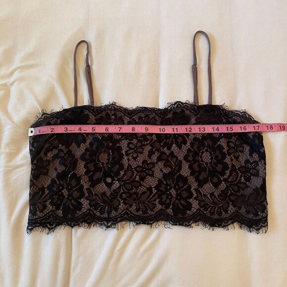 Free People Black Lace Bralette Crop Top - Picture 5 of 9